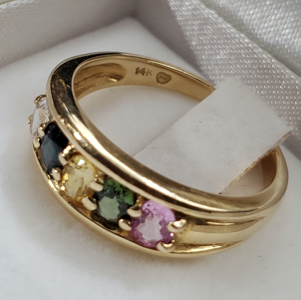 Multi Stone Gold Ring